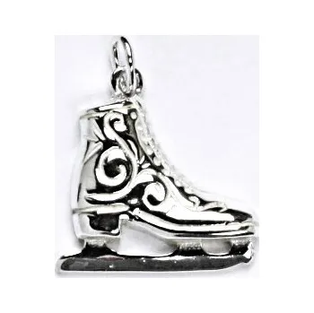 Přívěsek Stříbrný přívěsek,lední brusle, přívěsek ze stříbra, P 104