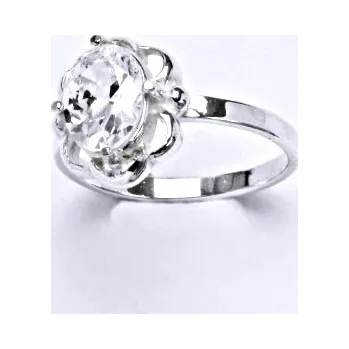 Prsten Stříbrný prsten s čirým zirkonem,prsten ze stříbra T 1140