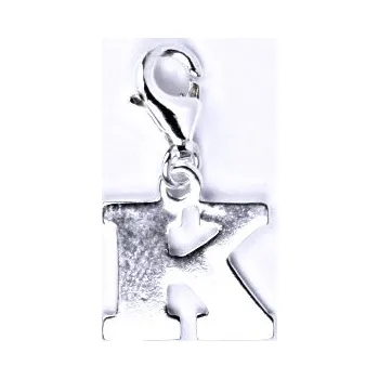 Přívěsek Stříbrný přívěšek písmenko K na karabince, P 904