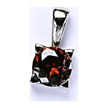 Přívěsek Stříbrný přívěšek, zirkon hnědý, šperky se zirkony,P 1269