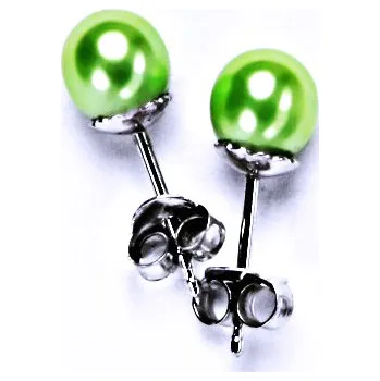 Náušnice NŠ 1194 stříbrné šperky náušnice s perlou 6 mm, puzeta 12