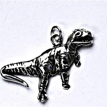 Přívěsek Stříbrný přívěšek s patinou dinosaurus, tyrannosaurus rex, přívěsek ze stříbra, P 184