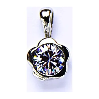 Přívěsek Stříbrný přívěšek, zirkon lavender, šperky se zirkony, přívěsek ze stříbra, P 1271