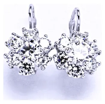 Náušnice Náušnice stříbrné se zirkonem na patent VE 89 BZ