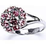 Stříbrný prsten s krystalem swarovski rose, T 1337