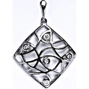 Přívěsek Stříbrný přívěšek s čirými zirkony,přívěšek ze stříbra,P 1427