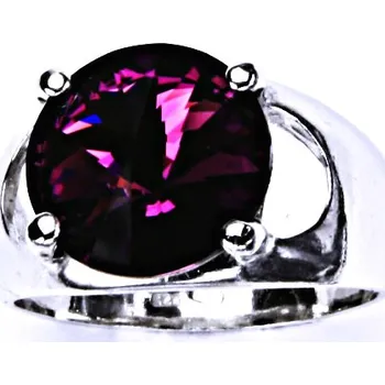 Prsten Stříbrný prsten, krystal Swarovski, amethyst, šperky s krystaly, T 1188