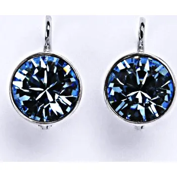 Náušnice Stříbrné náušnice se Swarovski krystalem akvamarín NK 1347