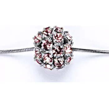 Přívěsek 1 Koule se Swarovski krystalem light rose přívěsek stříbrný P 1343
