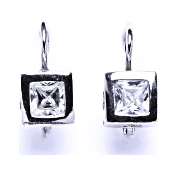 Náušnice Stříbrné náušnice na patent se zirkonem 000401601921 VE 40