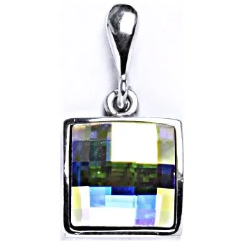Šperk Přívěšek ze stříbra s AB krystalem Swarovski P 1305/22