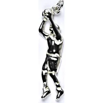 Přívěsek Stříbrný přívěsek basketbalista, přívěsek ze stříbra, P 252