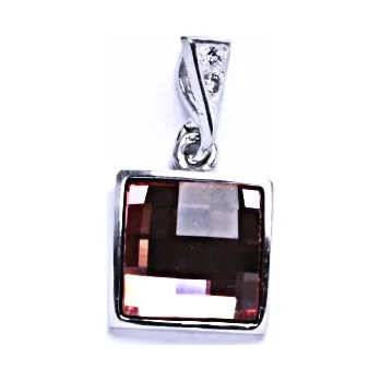 Přívěsek Stříbrný přívěsek s krystalem Swarovski (Light Rose)P 1305/16