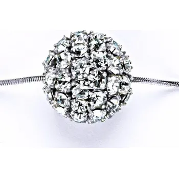 Přívěsek Koule se Swarovski krystalem celostříbrná 16.5 mm light azore přívěsek stříbrný P 1338