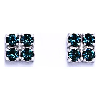 Náušnice Náušnice stříbrné s krystaly Swarovski Blue Zirkon, NŠ 1324