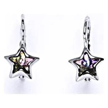 Náušnice Stříbrné náušnice s krystalem swarovski Vitrail light, NK 1366