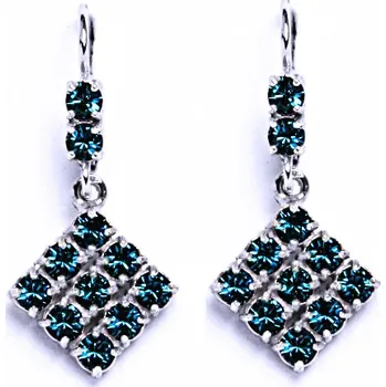 Náušnice Náušnice stříbrné s krystalem Swarovski blue zirkon, šperk, NK 1341/1346