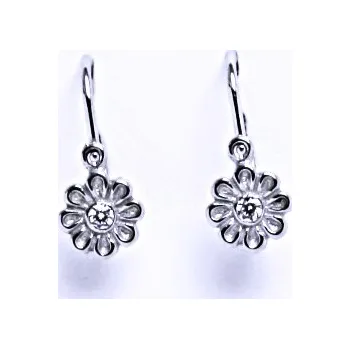 Náušnice Dětské naušnice se zirkony stříbrné VE 175