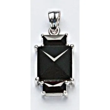 Přívěsek Stříbrný přívěsek s přírodními granát, přírodní granát, přívěšek ze stříbra 2,83 g