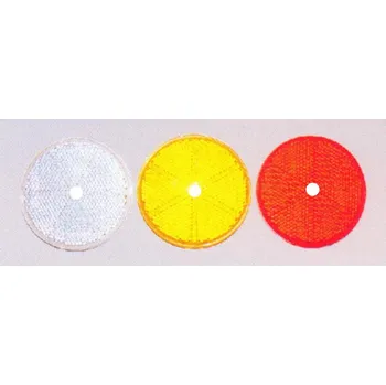 Odrazka kulatá 84mm červená - díra