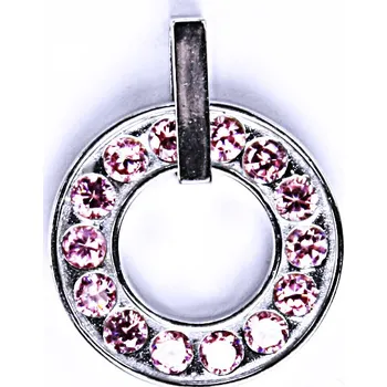Šperk Stříbrný přívěšek,zirkon růžový,šperky se zirkony, přívěsek ze stříbra, P 1290