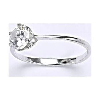 Prsten Stříbrný prsten s čirým zirkonem,prsten ze stříbra T 1022