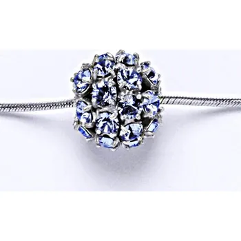 Přívěsek Stříbrný přívěšek koule se Swarovski krystalem light sapphire P 1343