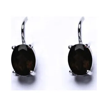 Náušnice Stříbrné náušnice,přírodní záhněda,stříbro, NK 1245