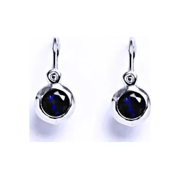 Náušnice Stříbrné dětské naušnice se zirkonem (barva Spinel)NK 1317