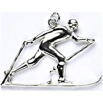 Šperk Stříbrný přívěsek, běžkař, přívěsek ze stříbra, P 242