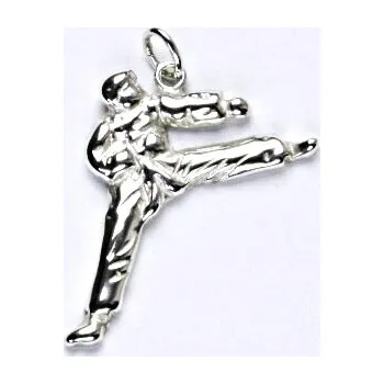 Přívěsek Stříbrný přívěsek, judista, přívěšek ze stříbra, P 271