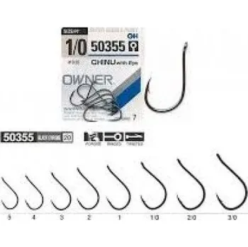Rybářský háček Owner 50355 háček s očkem Velikost Háčku 2/0