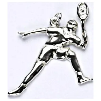 Přívěsek Stříbrný přívěsek, tenista, přívěšek ze stříbra, P 235
