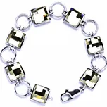 R 1305 Náramek stříbrný s krystalem Swarovski silver shade