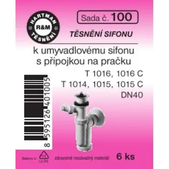 Hartman Sada č. 100: sada těs.komplet k umyvadlovým sifonům DN 40