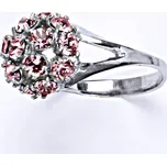 1 Prsten stříbrný s krystalem Swarovski light rose,šperk T 1337