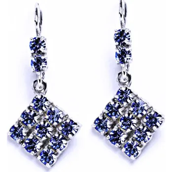 Náušnice Náušnice stříbrné s krystalem Swarovski light safír, šperk, NK 1341/1346