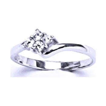 Prsten Stříbrný prsten se syntetickým zirkonem VR 135