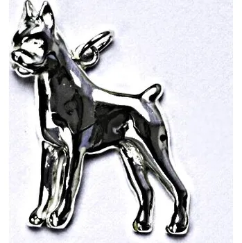 Přívěsek Stříbrný přívěšek, boxer, pes, přívěsek ze stříbra P 198