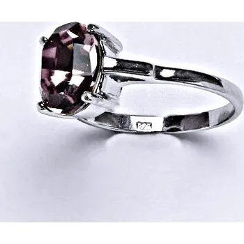 Prsten Stříbrný prsten se Swarovski krystalem violet, T 1467