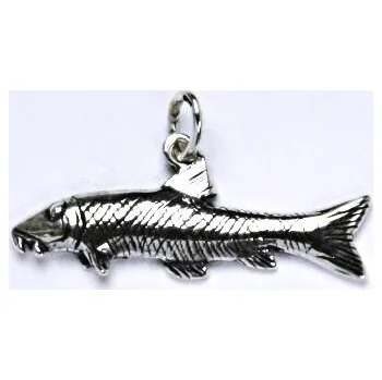 Přívěsek Stříbrný přívěšek parma obecná s patinou, ryba přívěsek ze stříbra P 137