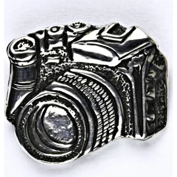 Přívěsek Stříbrný přívěsek, foťák s patinou, přívěšek ze stříbra fotoaparát, P 220
