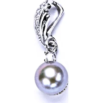Přívěsek Stříbrný přívěšek, šperky(përla přírodní stříbrná 8 mm)P 1207/1