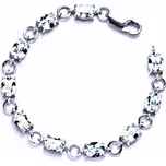 Stříbrný náramek s krystaly Swarovski light azore, šperk, R 1245