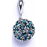 Stříbrný přívěšek koule se Swarovski krystalem přívěsek blue zirkon P 1344
