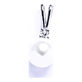 Přívěsek Swarovski perly 8 mm white přívěsek stříbro, P 1207A