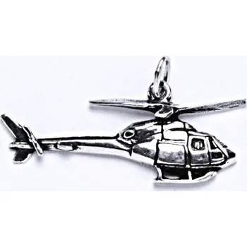 Šperk Stříbrný přívěšek, vrtulník,přívěšek ze stříbra s patinou,P 1332