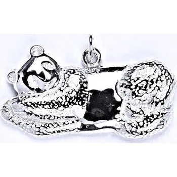 Přívěsek Stříbrný přívěsek panda, přívěsek ze stříbra, P 962