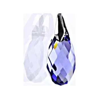 Přívěsek Stříbrný přívěšek se Swarovski krystalem tanzanit 17 mm, P 1310