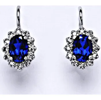 Náušnice Stříbrné náušnice Kate, zirkon spinel, čiré zirkony, VE 247
